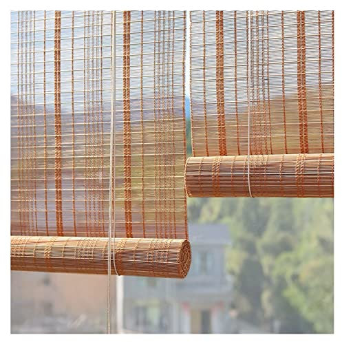 Natural Estores De Bambú Cortinas Enrollables 40% Oscurecimiento Estores Enrollables Vintage Cortina Decorativa Para Ventanas,Balcón,Cocina,Jardín,Con Elevación ( Color : Bamboo , Size : 120x230cm )