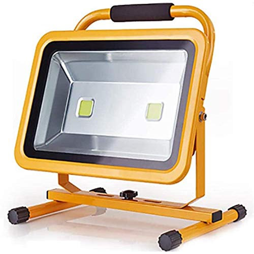 TONZN Proyector inalámbrico portátil, proyector de Sitio, lámpara de Trabajo de inundación Impermeable para Exteriores, lámpara de Trabajo Recargable LED de 100 W, Luces de Trabajo para Acampar