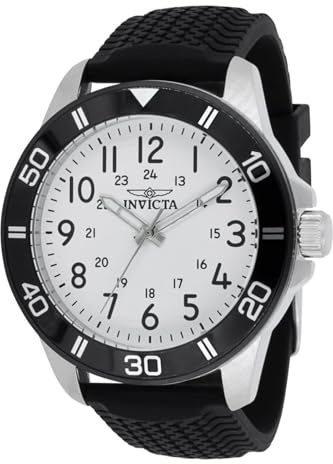 Invicta Pro Diver 43629 Herrenuhr Wasserdicht Analog Quarz Edelstahl mit weißem Zifferblatt 45mm