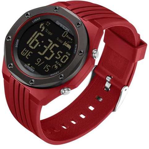 Sportuhren für Herren Militär Uhren Herren Armbanduhr Herrenuhr Digital Uhr Schrittzähler Tactical Watches for Men Outdoor Digitaluhr für Jungen mit Messung des Kalorienverbrauchs und der Distanz