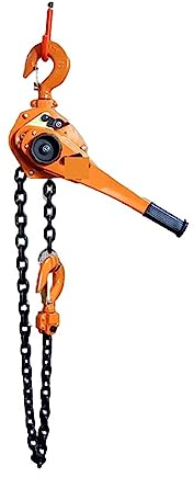 USKI Elektrische Winde 0,8 Tonnen - 6 Tonnen Handhebelhebemaschine Kleiner Hebeketten-Handhebekran Manueller Handplattenspanner Spanner(0.8t 1.5m)