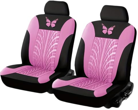 YOUCAI Vordersitzbezüge für Auto Autositzbezug für den Fahrersitz Autositzbezüge Schonbezüge Vorne Vordersitzbezüge Auto Schonbezug Autositz für Vordersitze und Rücksitze Pink 2 Sitzer