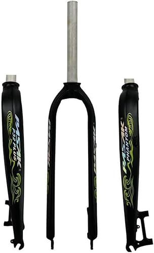 Forcelle rigide satinate MTB, Accessori per Biciclette con Forcella in Lega di Alluminio Ultraleggera 26/29ih per Supporto Freno a Disco Idraulico,Red-29 IH,Green,29 Pollici