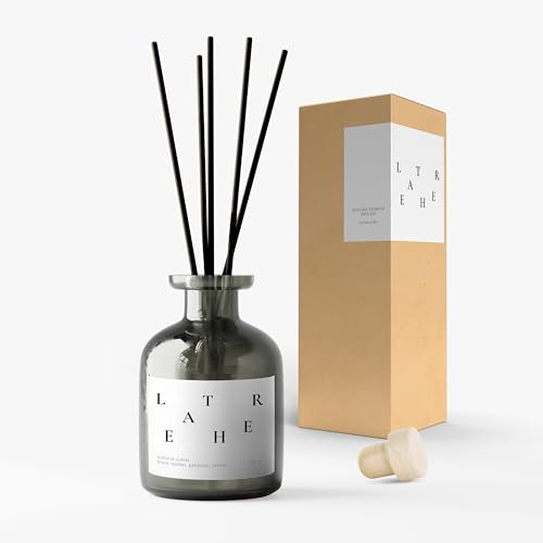 BOHORIA Raumdiffuser 100 ml Leather – Lederiger Raumduft mit holzigen & floralen Noten – Duftstäbchen für Wohnzimmer, Bad & Schlafzimmer – Made in EU (100ml, Leather)