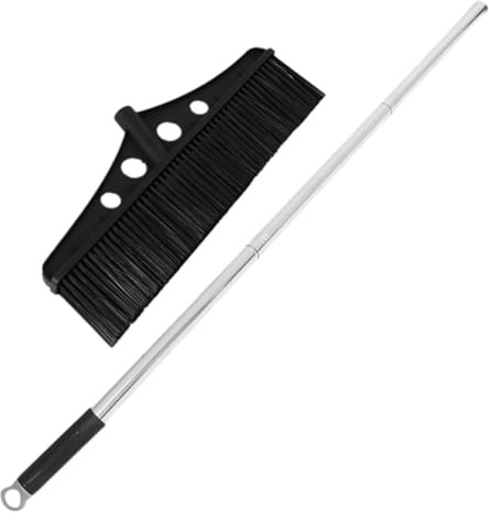 KOMBIUDA Stiff Brush Outdoor Broom Garden Sweeper for Yards Driveways Heavy Duty Push Broom Detachable Head