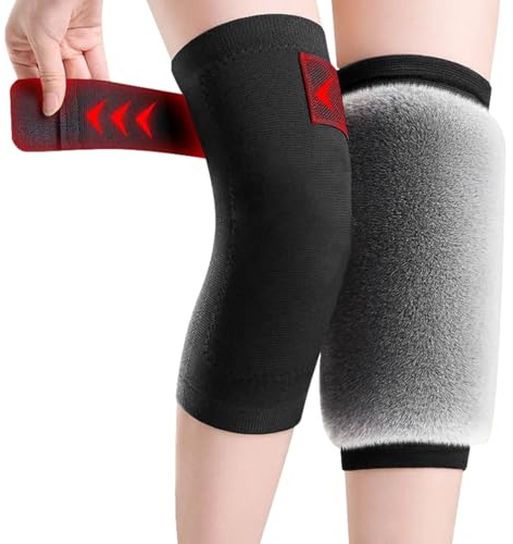 Tewzafiya Thickened Knee Supports Knee Pads, Winter Knee Pads, Breathable Winter Knee Pads | Comfortable Knee Support Cushion for Cold Weather for Skiing, Cycling, Dancing