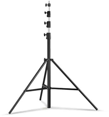 Support de projecteur Support de lumière en tube d'acier de 4M, avec support de trépied robuste à trous de 1/4 et 3/8, adapté aux lumières de caméra, aux lumières LED et au support de lampe Support de