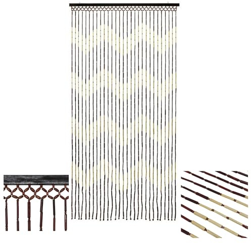Wooden Beaded Door Curtain Bamboo Fly Insect String Blind Screen Doorways Window Home Decoration Panel Room Divider