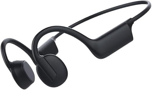 HEITCING Bone Conduction Headphones，Open Ear Wireless Headphones with Mic, IP55 Waterproof Sports Head phones，Bluetooth 5.3, for Running, Cycling, Workout，USB C Fast Charge