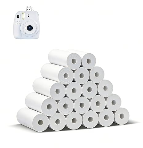 Thermopapier für Kinderkamera – 20 Rollen Thermopapier – 57mm x 25mm Thermo Druckerpapier – Nachfüllpapier für Kinderkamera Sofortdruckkamera