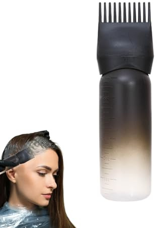 Appareil de coloration des cheveux - Pinceau distributeur d'huile du cuir chevelu, flacon de peigne de traitement des racines - Shampooing mesuré de 6 oz - Applicateur pour coloration, huile