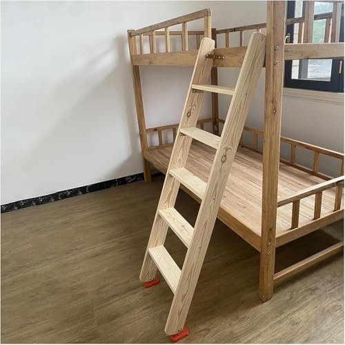 SAFWELAU Step Climb Ladder Loft Bed Ladder for Adults Teens, 10cm Wide Treads, Replacement Ladders Only, W/Rubber Feet(150cm/59/4.9ft Tall)