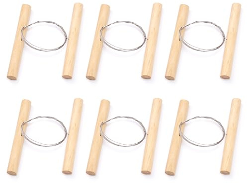 YYTOL Cheese Wire Cutter, 6 Pcs Clay Cutting Wire Cutters for Dough Cheese Wires Cutter Clay Tools with Wooden Handle for Pottery
