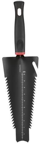 EASYmaxx 4 in 1 Wurzelschaufel | Multifunktionsschaufel zum Graben, Durchtrennen & Bepflanzen | 4 in 1 Wurzelschaufel mit Schaufel, Säge, Tiefenmesser & Multihaken | Root Digger mit Antirutschgriff