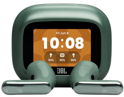 JBL Live Flex 4, True Wireless Noise Cancelling Earbuds, Green | Bluetooth 6.0, 50-Hour Battery Life, IP54 Waterproof, Smart Charging Case, JBL Signature Sound