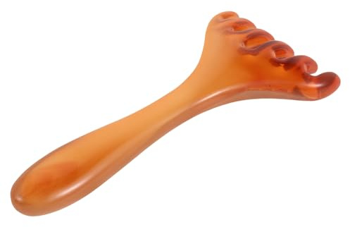 FESTFENDS Ergonomischer Haarkamm für Männer aus Kunstharz mit Beruhigender Wirkung und Vielseitiger Funktionalität für Haarstyling und Kopf Spa Anwendungen in Orange