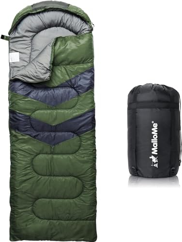 MalloMe Schlafsack Outdoor - Schlafsack Erwachsene und Kinder - Schlafsack Winter, Schlafsäcke, Camping Sleeping Bag, Deckenschlafsack - Winterschlafsack - Leicht, Tragbar, Warm, Deckenschlafsäcke