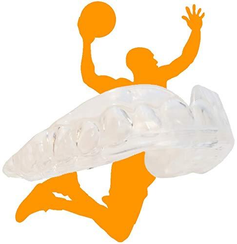 Hoopstar Basketball-Sport-Mundschutz, spielen Sie wie ein Profi, sichere, klare Farbe, kein Farbzusatz, BPA-frei, athletischer Zahnschutz, passend für jede Mundgröße, individuelle Passform, inklusive