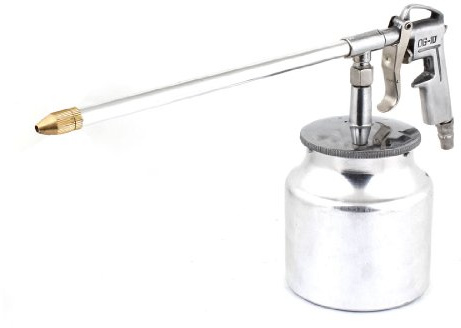 Aexit Silver Tone Air Tool Parts & Accessories Metal High Pressure Oil Can g-u-n Pump Grease Squirt Air-Compressor Accessories Spout 8.9