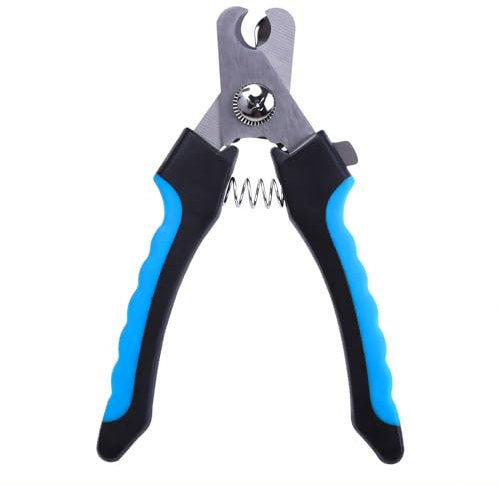 Dog Nail Clippers, Cat Nail Clippers, Suitable for Dog, Cat, Bird, Hamster, Rabbit, Hedgehog, Ferret, Chinchilla, The Blades are Made of Stainless Ste. (Blue/Black)