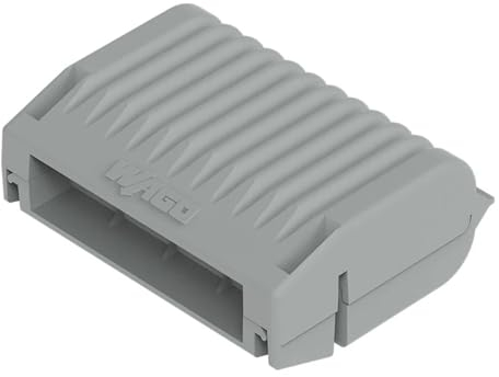 WAGO® 207-1332 - Scatola in gel, misura 2, protezione dall'umidità per morsetti di collegamento, 4 pezzi, colore: Grigio