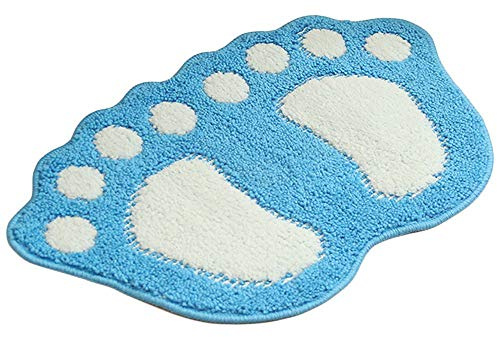 G-LIKE Cute Paw Bath Mat Non-Slip Bathroom Rug Washable 40 x 60 cm | Quick Drying Soft Microfibre Strong Grip Backing Machine Washable Durable Fast Water Absorption Suitable for Bathroom Kitchen