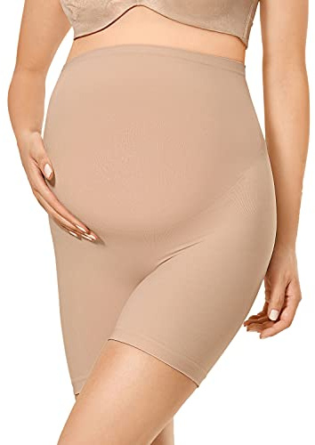 Gratlin Dam sömlös mamma-graviditet underbyxor shorts, Cashew, XL