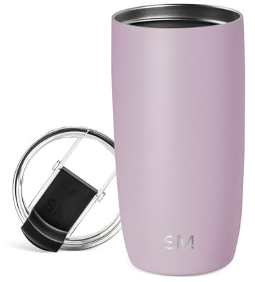 Simple Modern Travel Coffee Mug Tumbler with Flip Lid | Insulated Stainless Steel Iced Coffee Cup | Gifts for Women & Men | Voyager Collection | 470ml | Lavender Mist