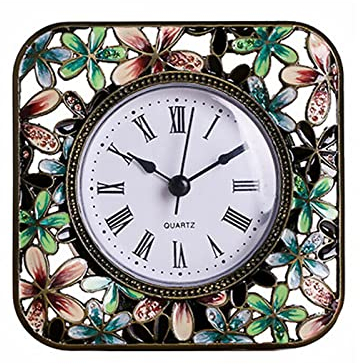 CEIEVER Europäische Retro Vintage Wecker, EuropäIscher Stil Vintage Tischuhr, Retro Tischuhren, Vintage Wecker, Schreibtisch Wecker für Zuhause Nachttisch Schreibtisch Dekoration