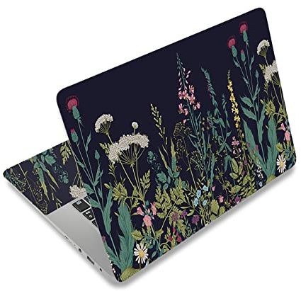 AIMSA Adesivo per computer portatile, 12 13 13,3 14 15 15,4 15,4 15,6 pollici Laptop Art Decal Protector Notebook Netbook PC 15,6 pollici copertura universale in vinile, fiori piante