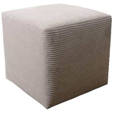 Kubus I Sitzwürfel Hocker Sitzhocker 45x45x45 cm Cordstoff beige