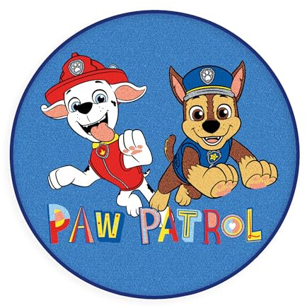 Herding Rundteppich Paw Patrol, Ø 80 cm, Vorderseite: 100% Polyamid
