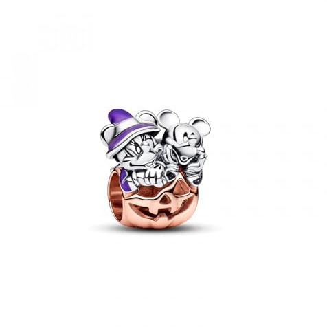 PANDORA Disney Micky Maus & Minnie Maus Halloween Kürbis Charm 782816C01 Anhänger
