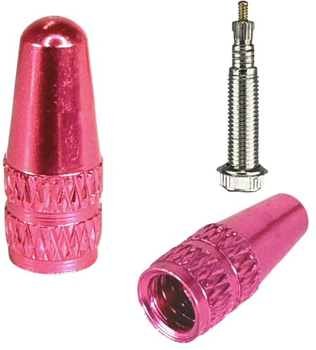 Fantic26 Fahrrad Alu Ventildeckel Ventilkappen SV Presta/Französischen Ventil für I MTB I Ebike I Rennrad I Gravel 1Paar (2 Stück) (Pink)