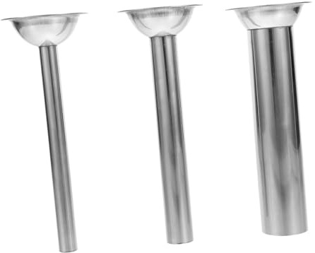 MAGICLULU 3Pcs Sausage Stuffer Tube Set Stainless Steel Meat Filler Tubes Stuffer Ring for Size 5 Suitable for Filling Meat Bags Kitchen Tool