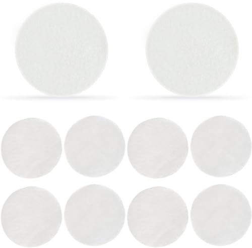 KSJEHW 10 pièces Douchette Coton PP Filtre Remplaçable, Pommeau Douche Filtre pour La Filtration des Particules（2mm d'épaisseur, 7cm de diamètre）