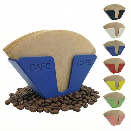 R-Satz Shop Kaffeefilterhalter Ständer für Kaffeefilter Aufbewahrung Wandhalter Papierfilter (Blau)