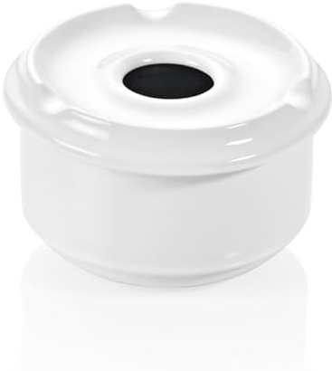 24x Windaschenbecher Ø 10 cm weiß, Porzellan