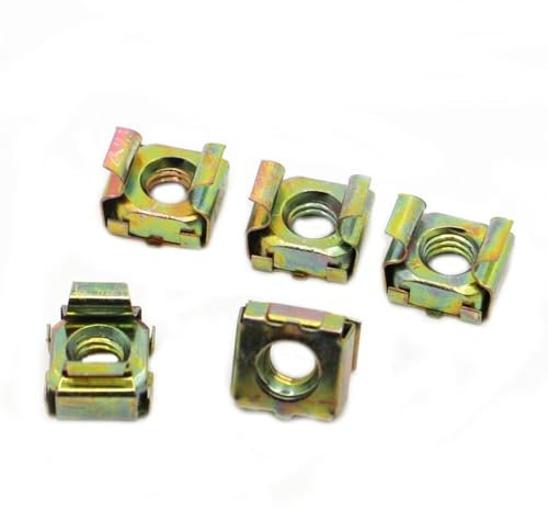 Farbe Verzinkter Stahl Quartett Schwimmende Muttern M4 M5 M6 M8 M10 M12 Kassette Elastisches Gehäuse Karte Käfigmutter Quadratische Einrastmutter(M5 10pcs)