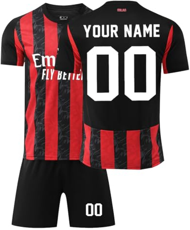 ISHWARA Personalisiertes Trikot-Set für Herren und Mädchen mit Namen und Nummer, Team-Logo, individuelles Fußballtrikot für Jungen-Trainingsanzug