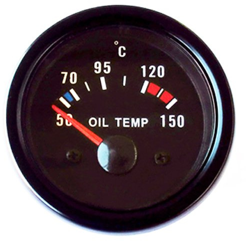 Öltemperaturanzeige 52mm Retro Oldschool Zusatzinstrument Öltemperatur universal (Öltemperaturanzeige)