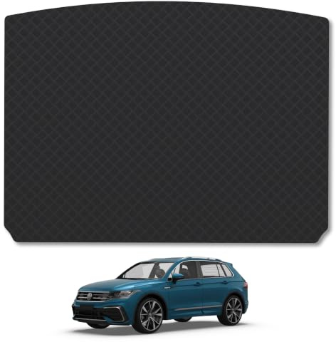 Compatible with VW Tiguan (2016-2024) 3mm Rubber Boot Mat | Tailored Fit Durable Boot Liner Full Coverage Protection Waterproof Accessories Easy Clean Anti Slip Made in the UK