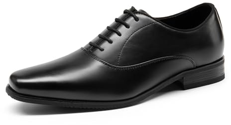 Bruno Marc Men's Dress Shoes Bussiness Formal Oxfords Wesley Lace Up Soft Plain-Toe,Size 12,Black,BMUMOX2505
