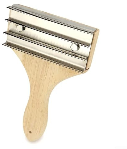 Cleaning and Dressing Tool Stainless Steel Polishing Wheel Rake with Wood Handle