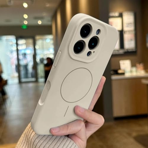 YOGISU Custodia di lusso in silicone liquido per iPhone 13 con copriobiettivo e pulsante di controllo della fotocamera sensibile (per iPhone 13/GuDong White)