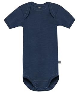 Dilling Kurzarmbody aus Merinowolle für Babys - Navy 68