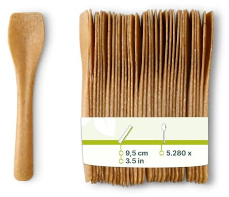Mehrweg-Eisspatel 9,5 cm, Karamell/braun