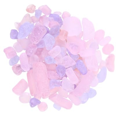 OHPHCALL Gravier Décoratif pour Aquarium 500 G, Pierres de Cristal Naturelles Rose Violet, Galets Polis pour Aquarium D’intérieur, Terrarium et Pot de Fleurs, Gravier Roulé Résistant