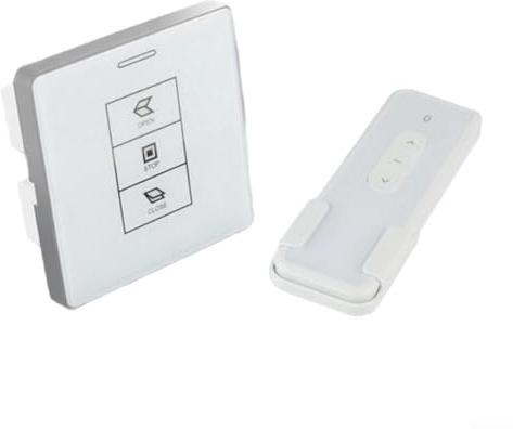 Smart DC Motor Switch Panel for Tuya Integrated Remote Control 24V DC 220V Output AC100-240V Input Rain Sensor Interface White Plastic Auto Detection for Garage Door Awning Home Automation