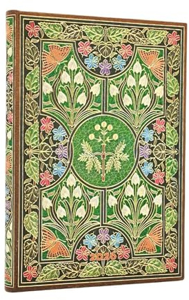 Paperblanks | 2026 Safawidisch Indigo | Safawidische Bindekunst | 12-Monatskalender | Midi | Vertikal | mit Klappumschlag | 160 Pg | 100 GSM